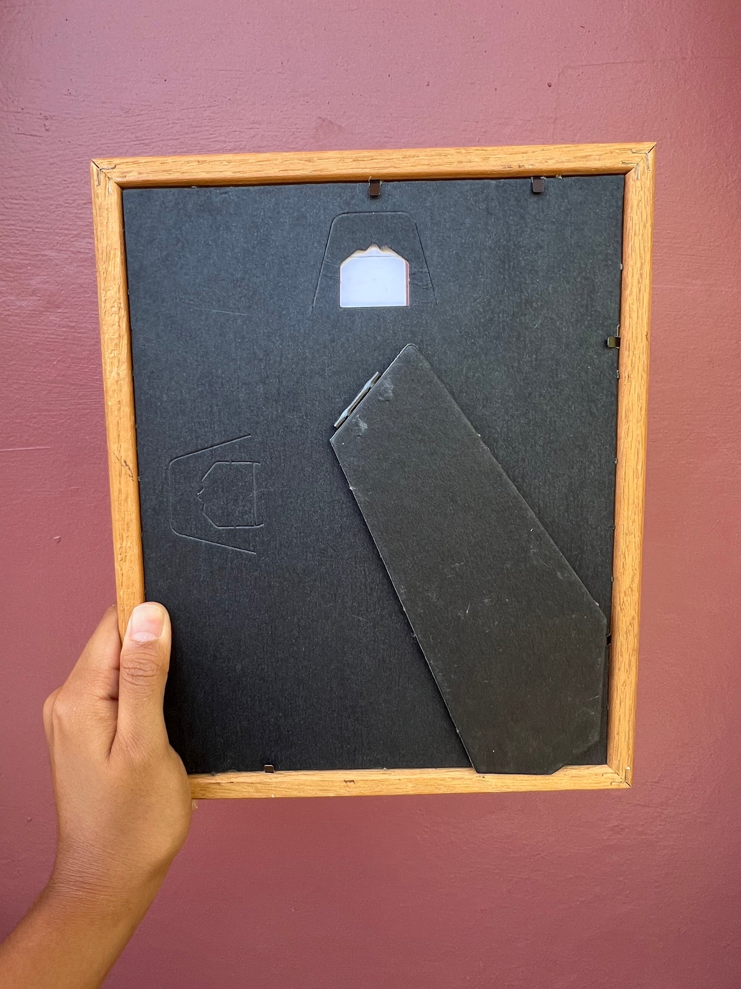 Wood/Maroon Photo Strip Frame