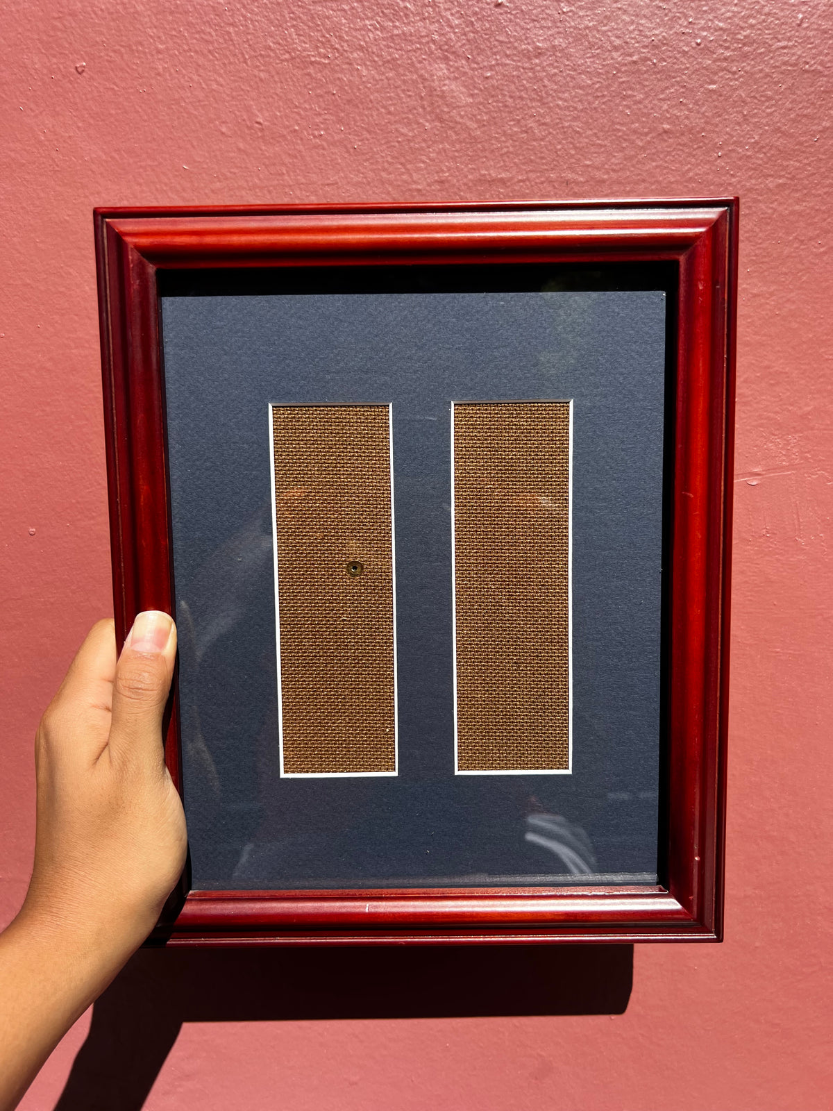 Red Wood/Navy Blue Photo Strip Frame