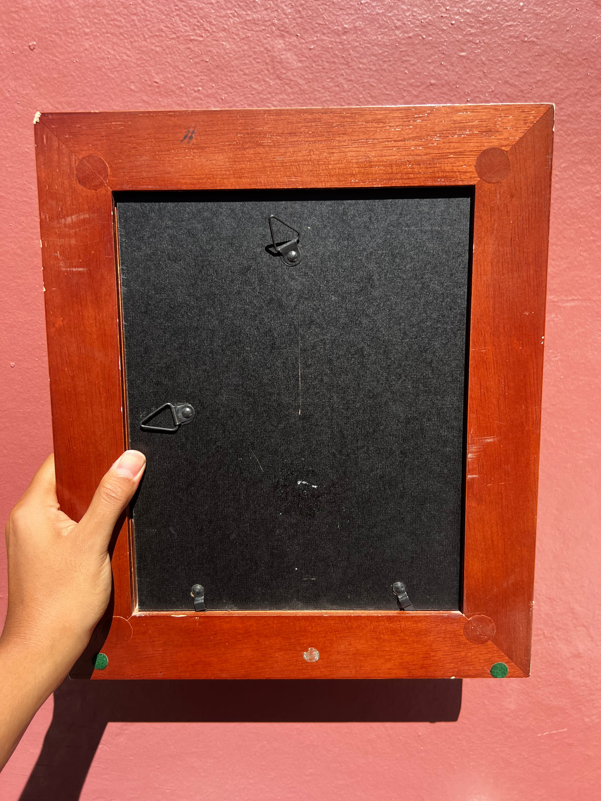 Vintage Thick Wood/Moss Photo Strip Frame