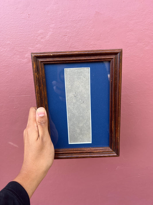Dark Wood/Bottle Blue Photo Strip Frame