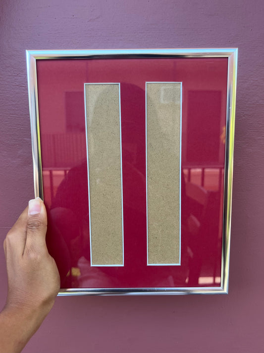 Chrome/Red Photo Strip Frame