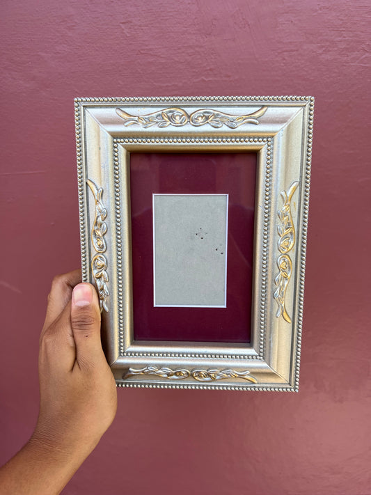 Silver/Maroon Mini Polaroid Frame