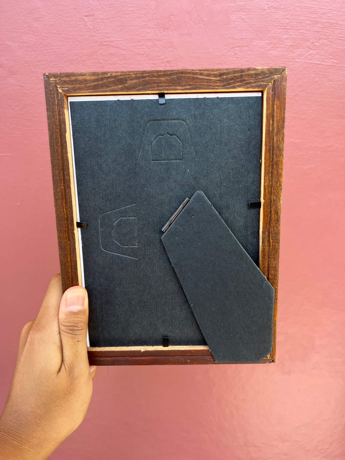 Dark Wood/Brittany Blue Photo Strip Frame