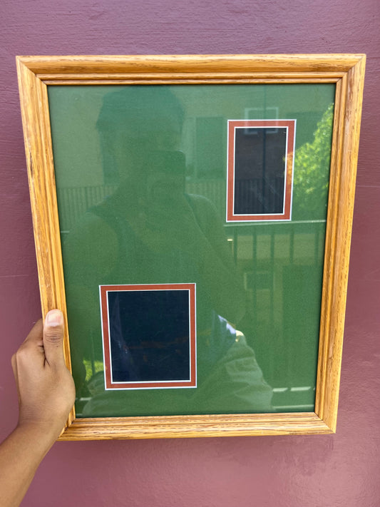 Oak/Green & Brick Red Classic & Mini Polaroid Frame