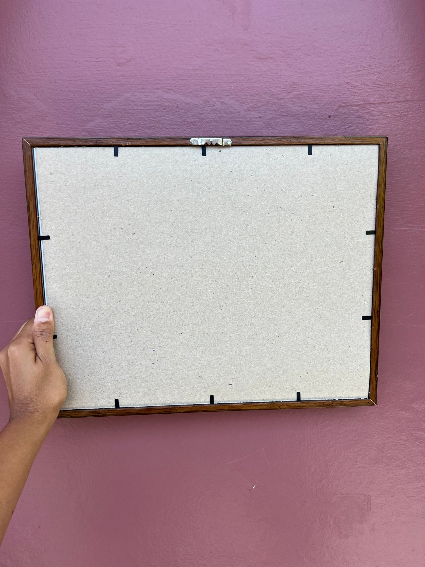 Dark Wood & Gold/Maroon Photo Strip Frame