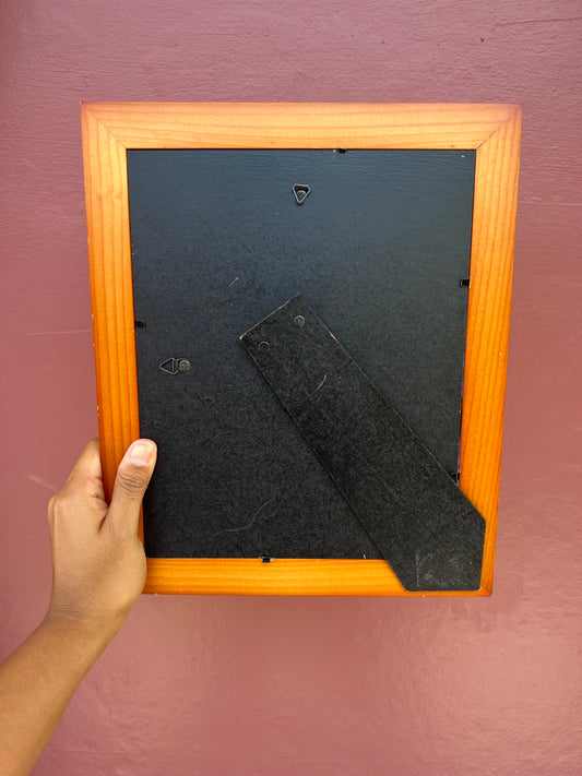 Orange Wood/Teal Photo Strip Frame