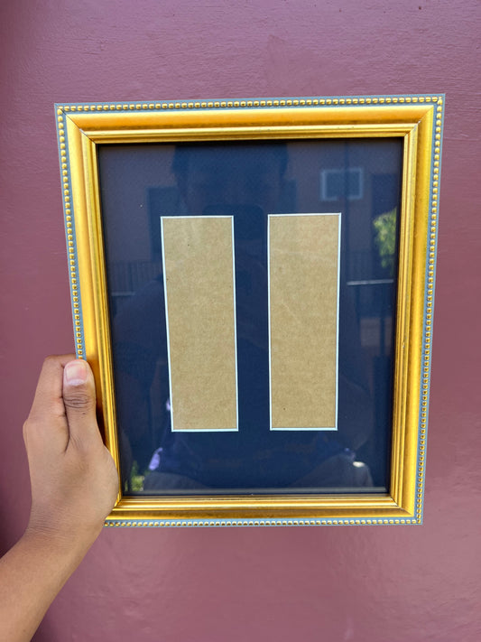 Gold/Navy Blue Photo Strip Frame