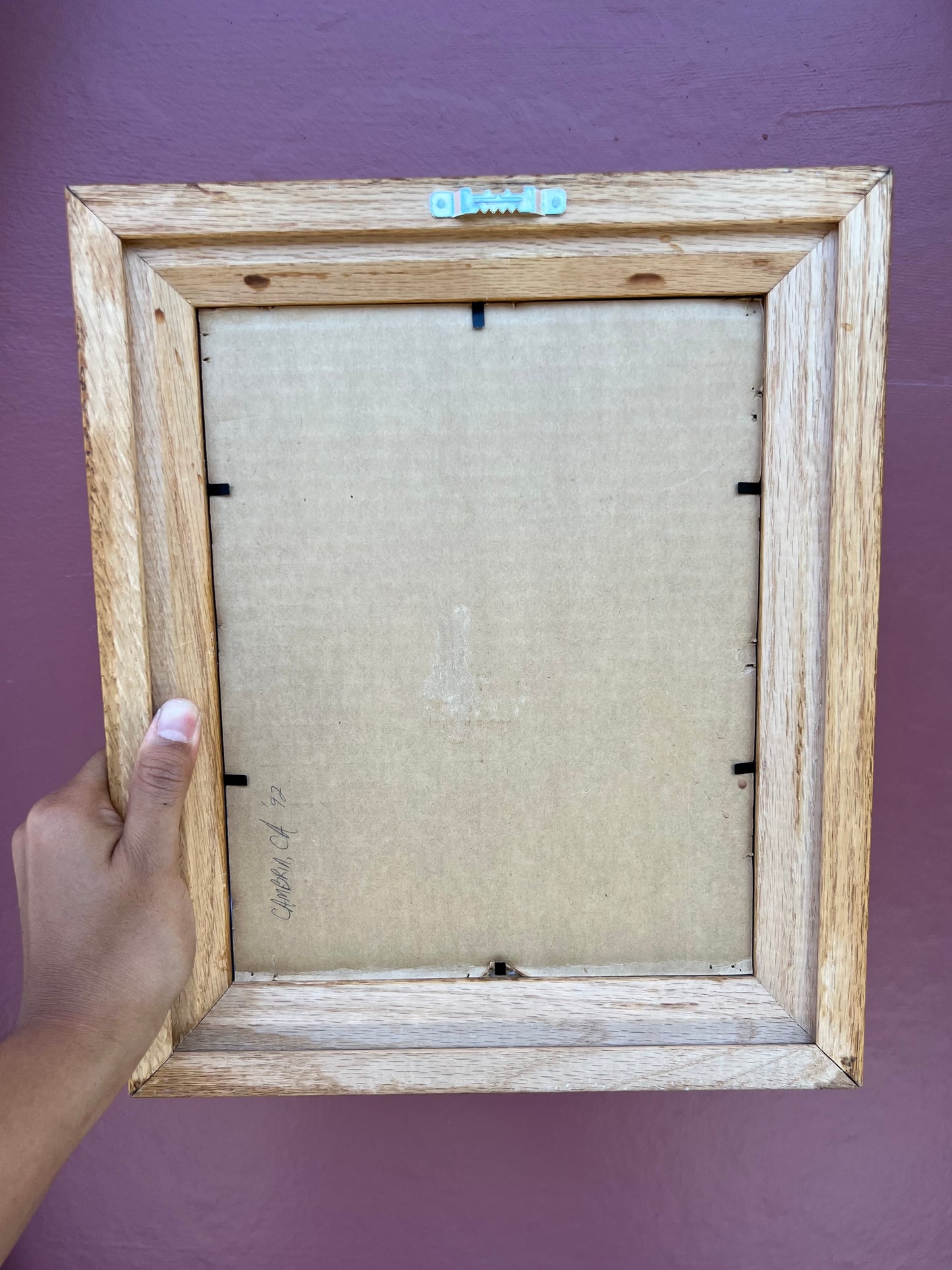 Wood/Pink Photo Strip Frame