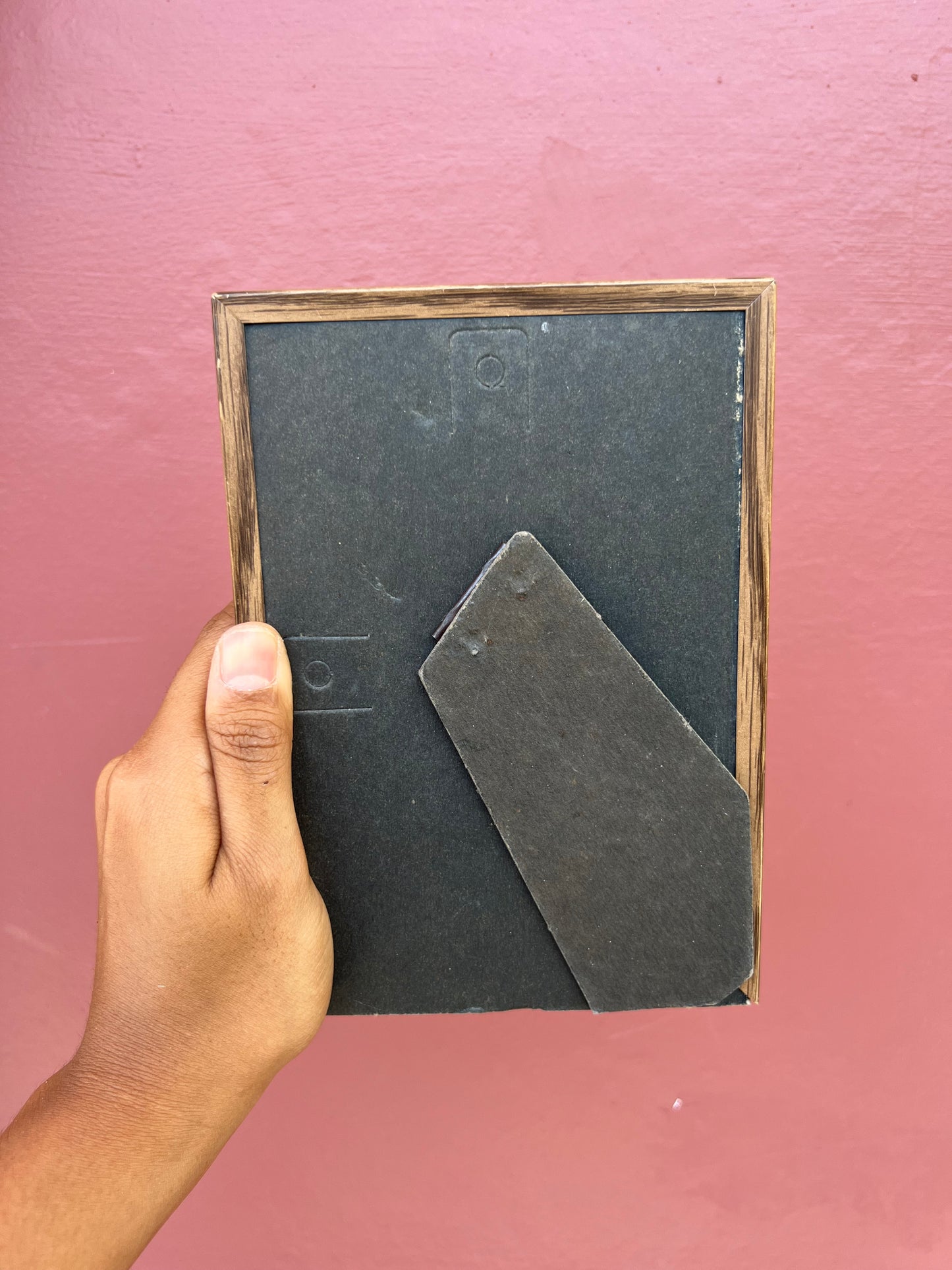 Walnut Metal/Brick Red Photo Strip Frame
