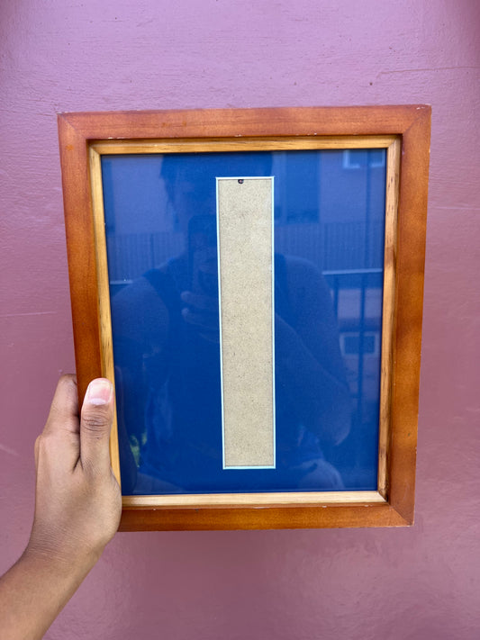Dual Tone Wood/Bottle Blue Photo Strip Frame