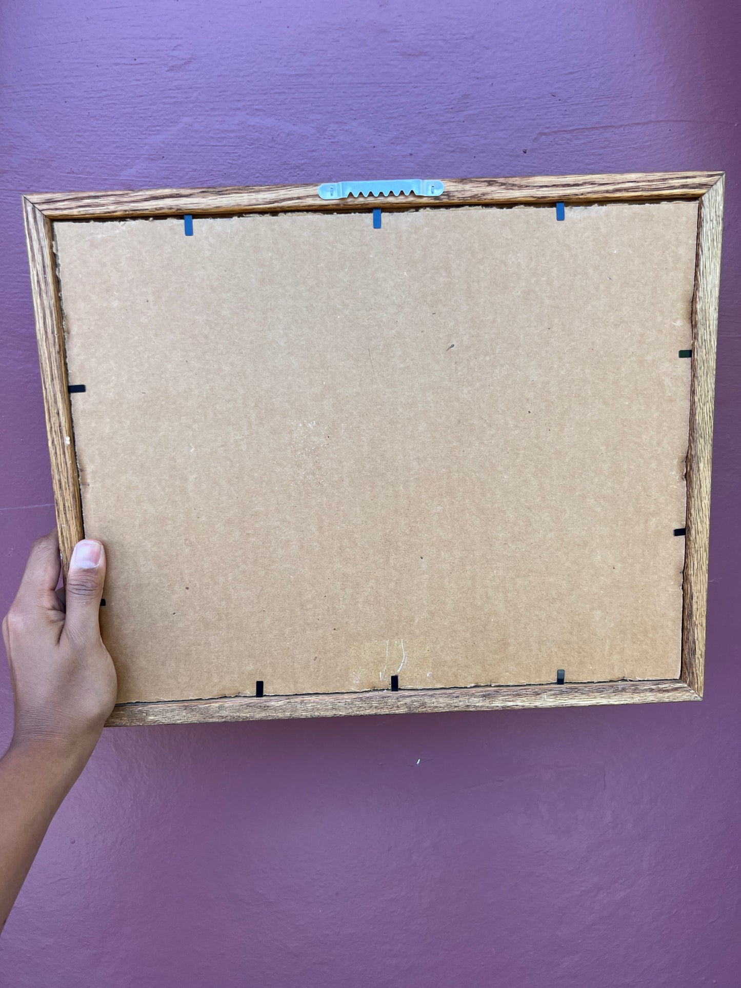 Wood/Dark Red Photo Strip Frame