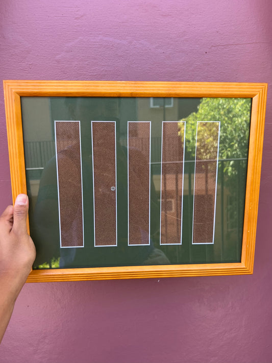 Yellow Wood/Green Photo Strip Frame