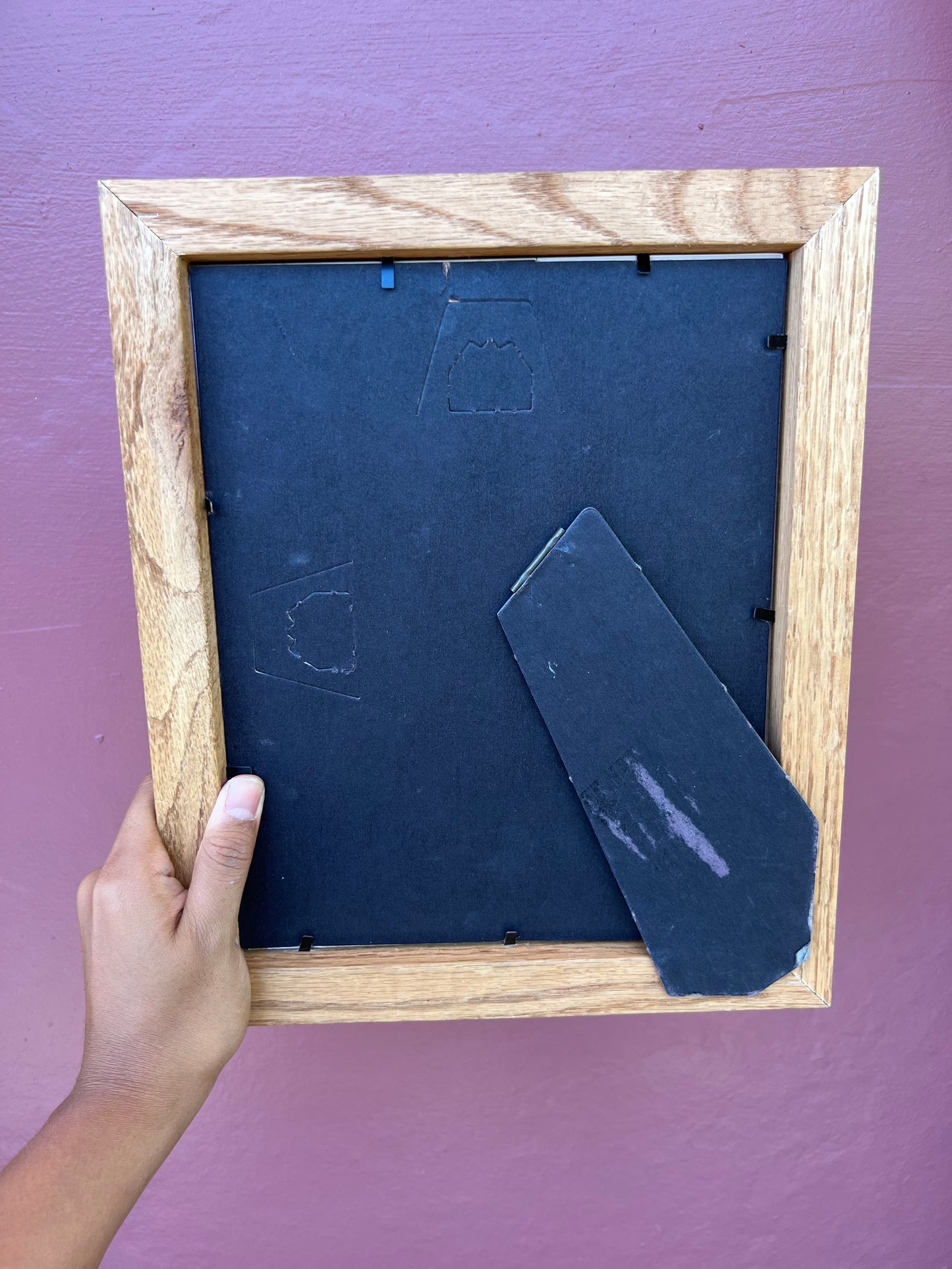 Wood/Navy Blue Photo Strip Frame