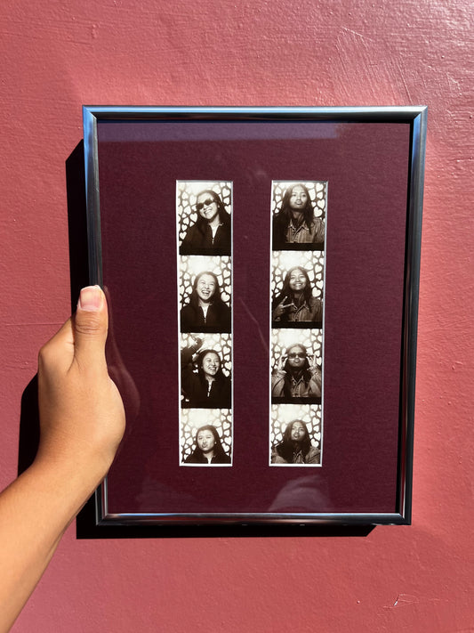 8.5”x11” Chrome/Maroon Photo Strip Frame