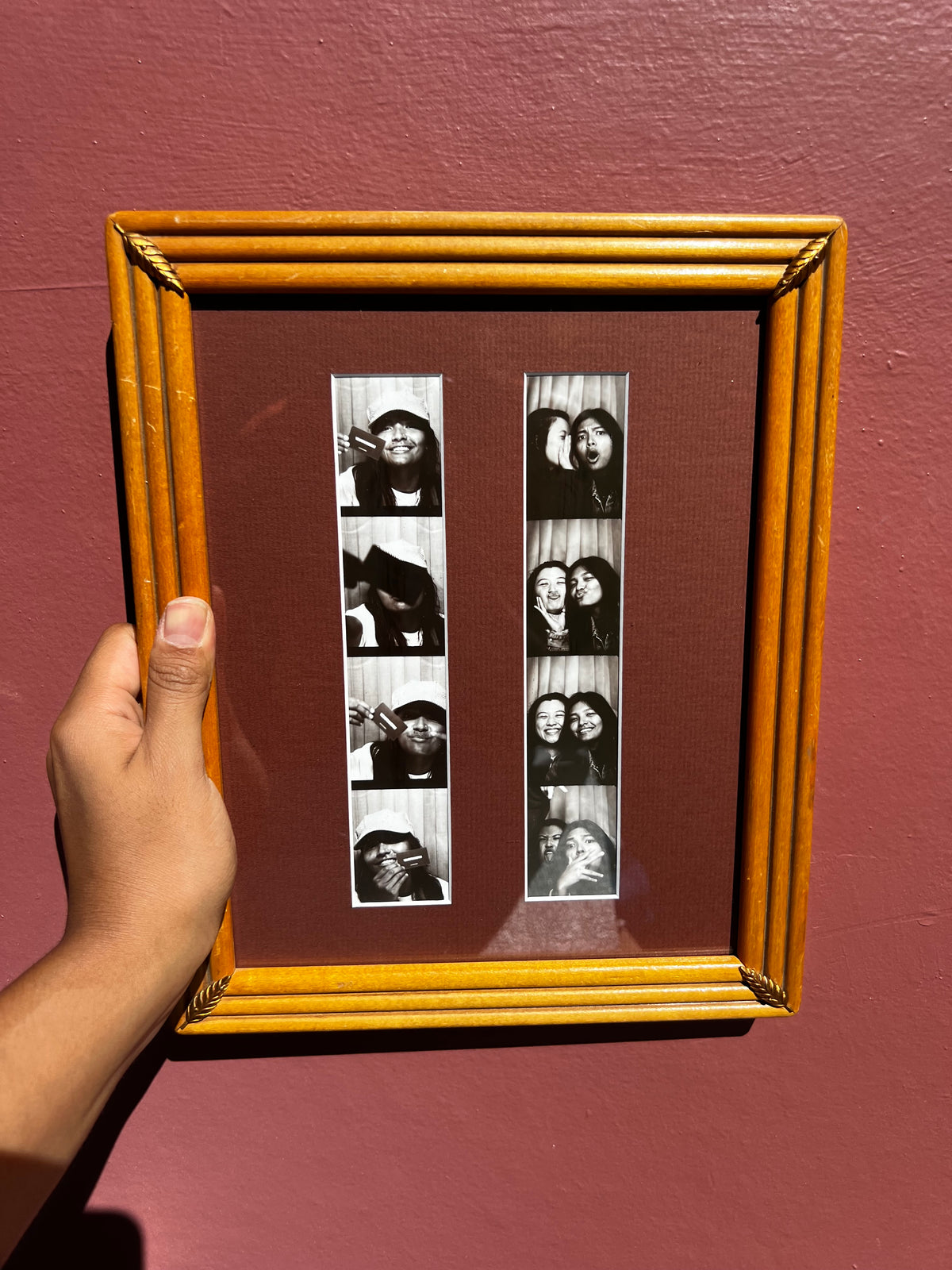 Vintage Wood&Gold/Burnt Sienna Photo Strip Frame