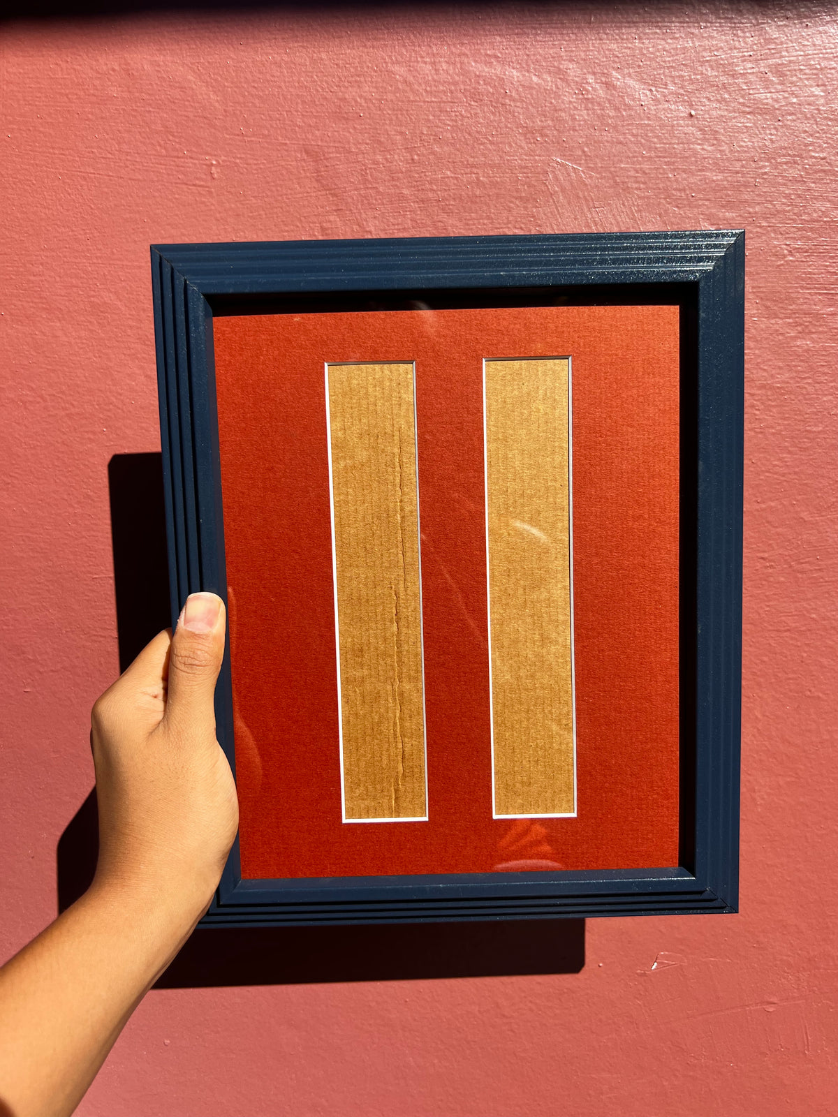 Navy Blue/Brick Red Photo Strip Frame