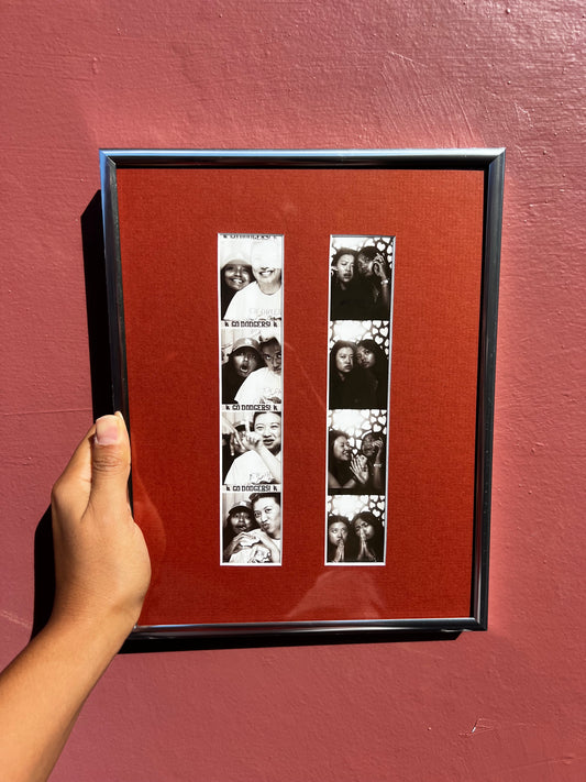 8.5”x11” Chrome/Brick Red Photo Strip Frame