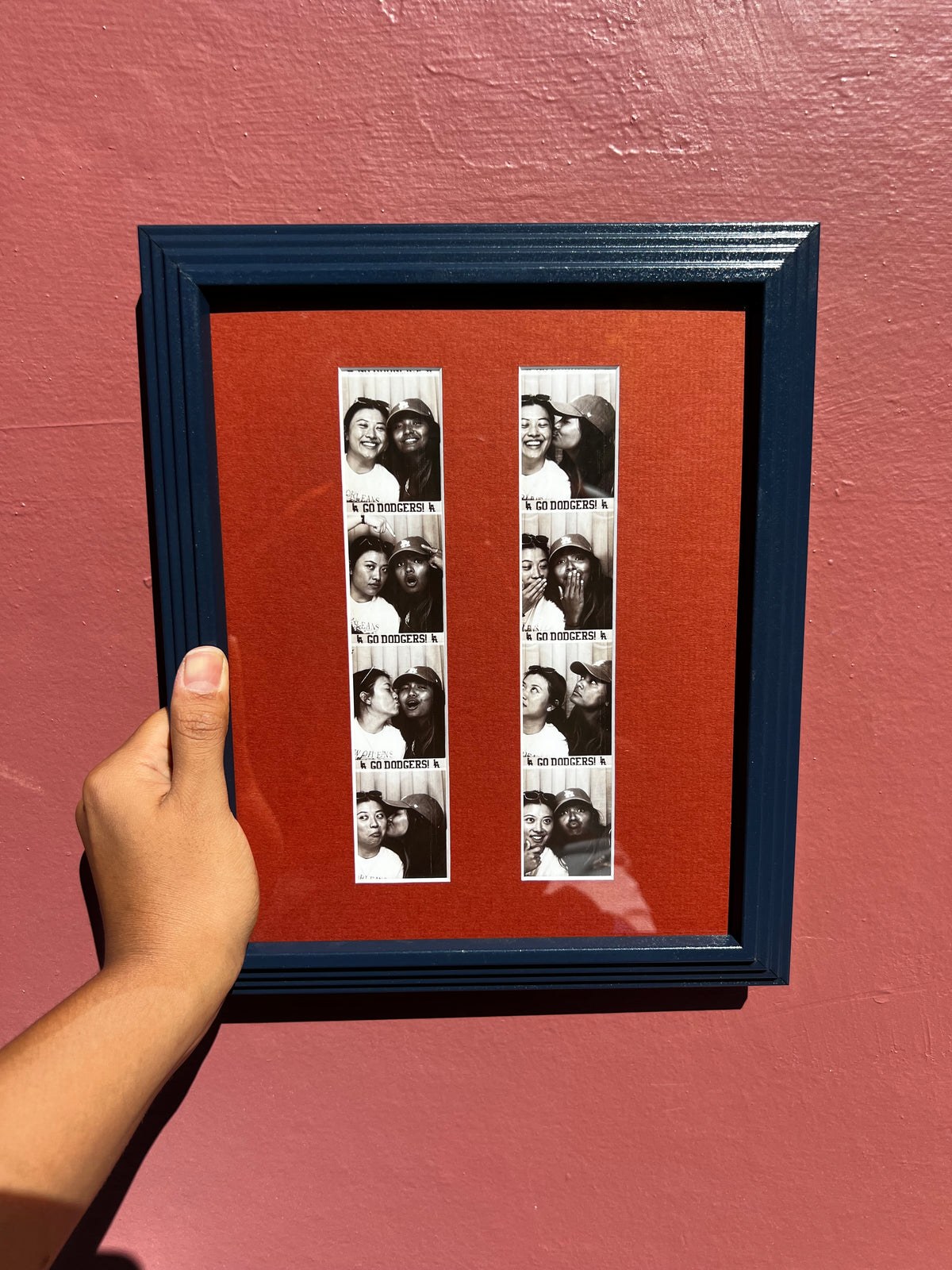 Navy Blue/Brick Red Photo Strip Frame