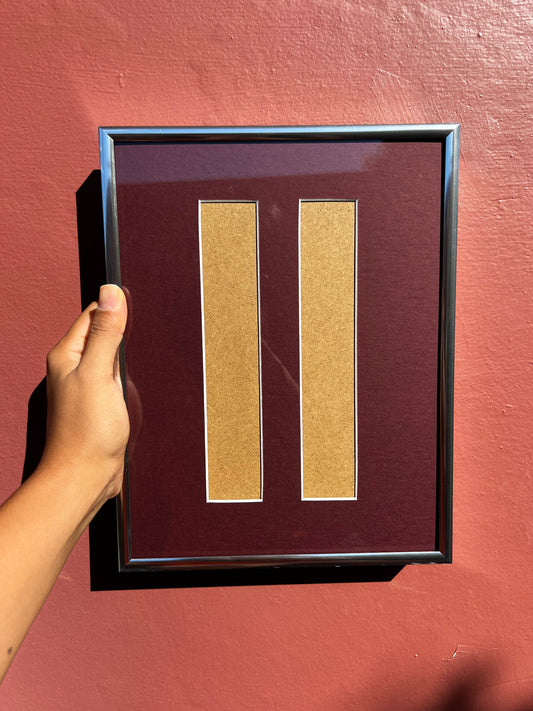 8.5”x11” Chrome/Maroon Photo Strip Frame
