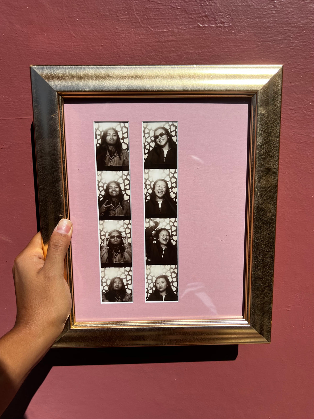 Gold/Pink Photo Strip Frame