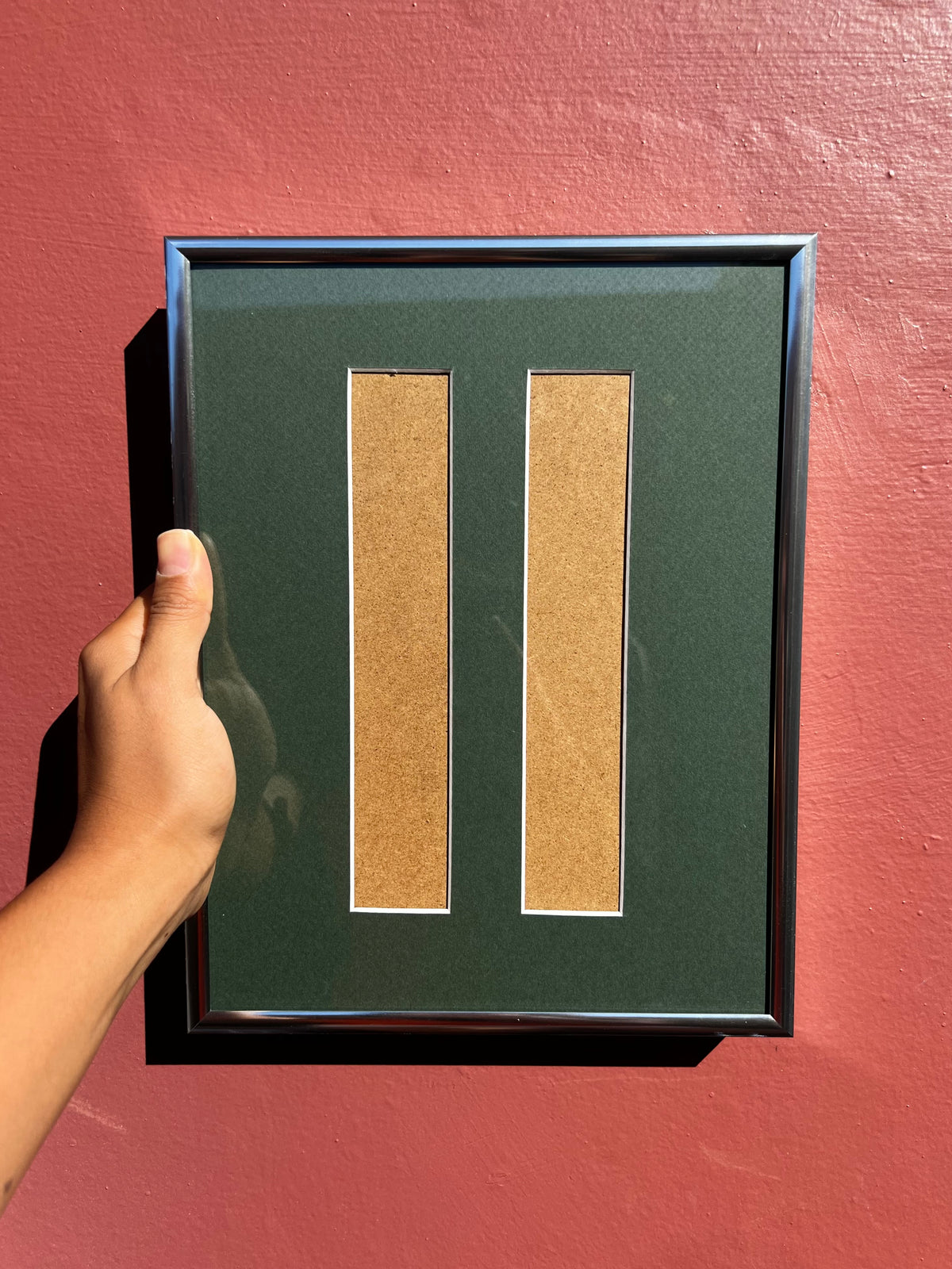 8.5”x11” Chrome/Forest Green Photo Strip Frame