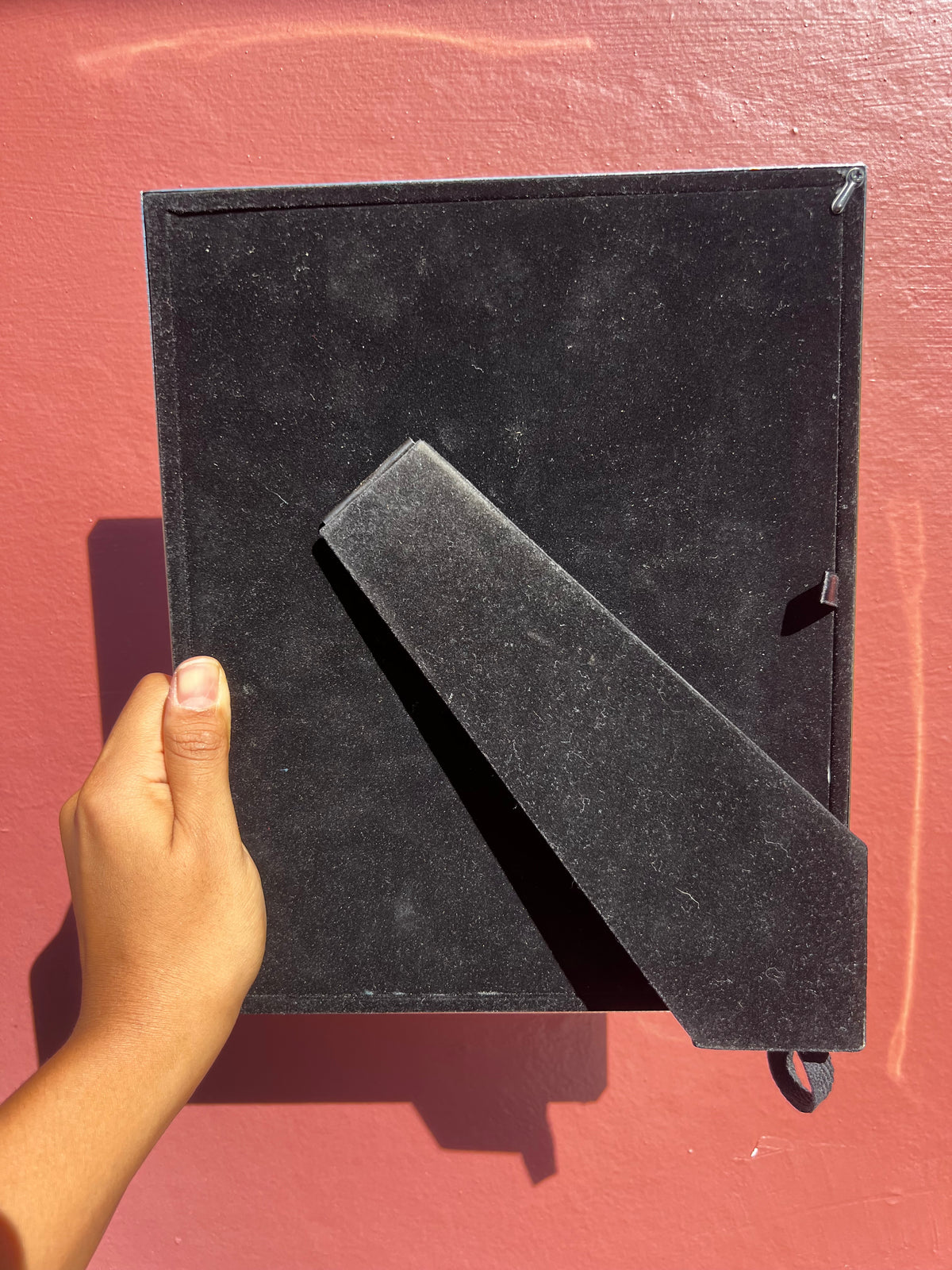 Silver/Blue Suede Photo Strip Frame