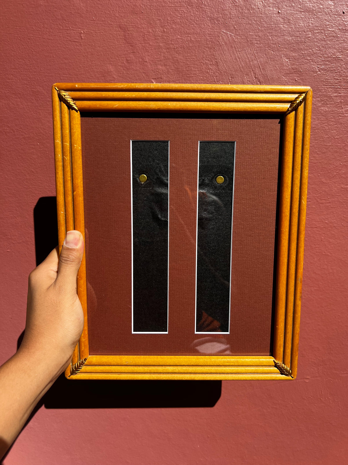 Vintage Wood&Gold/Burnt Sienna Photo Strip Frame