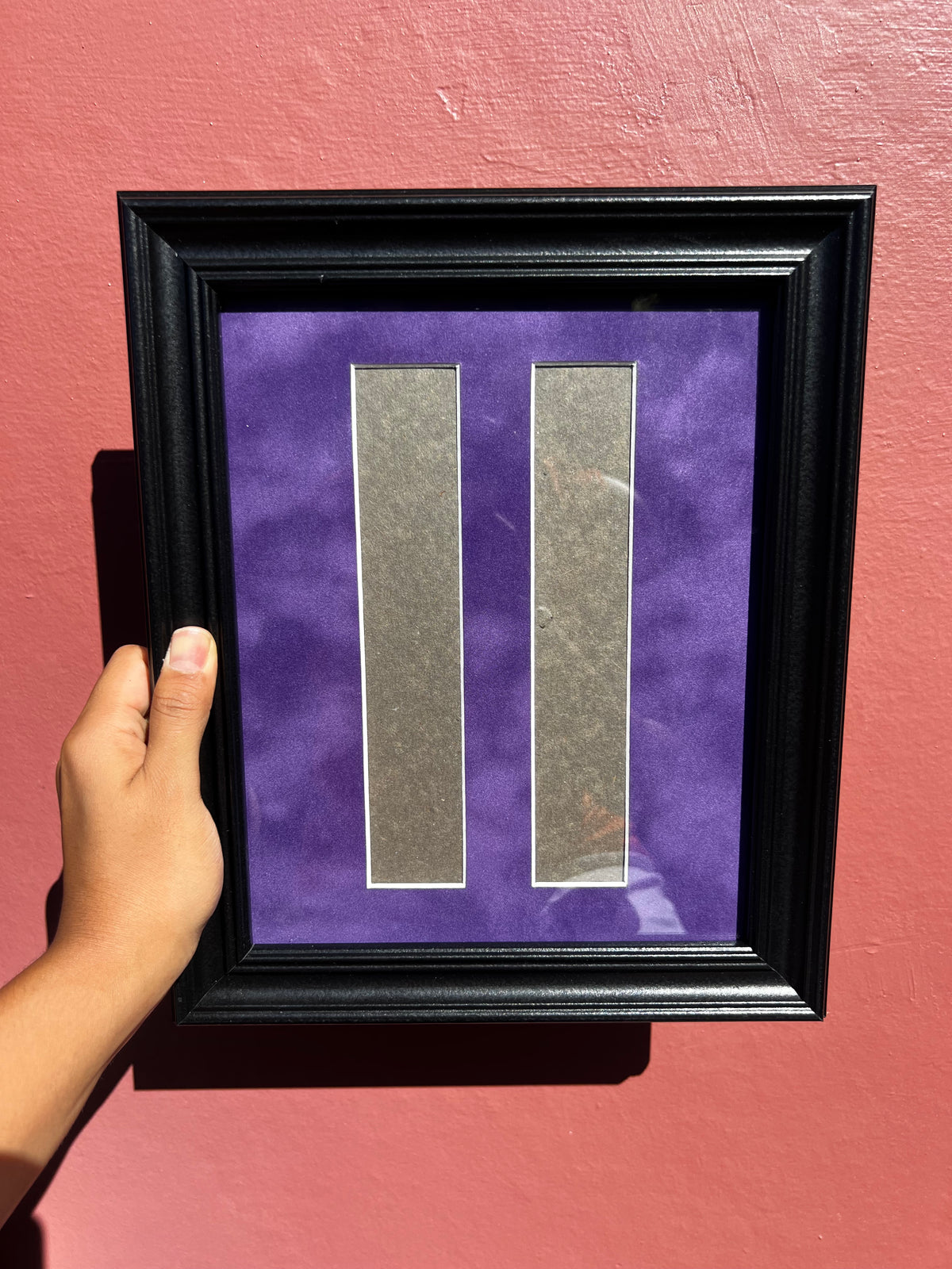 Black/Purple Suede Photo Strip Frame
