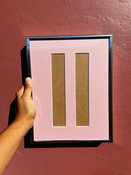 8.5”x11” Chrome/Pink Photo Strip Frame