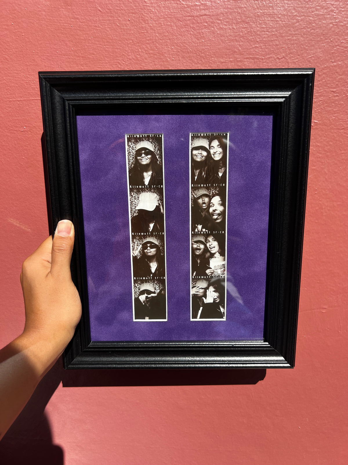 Black/Purple Suede Photo Strip Frame
