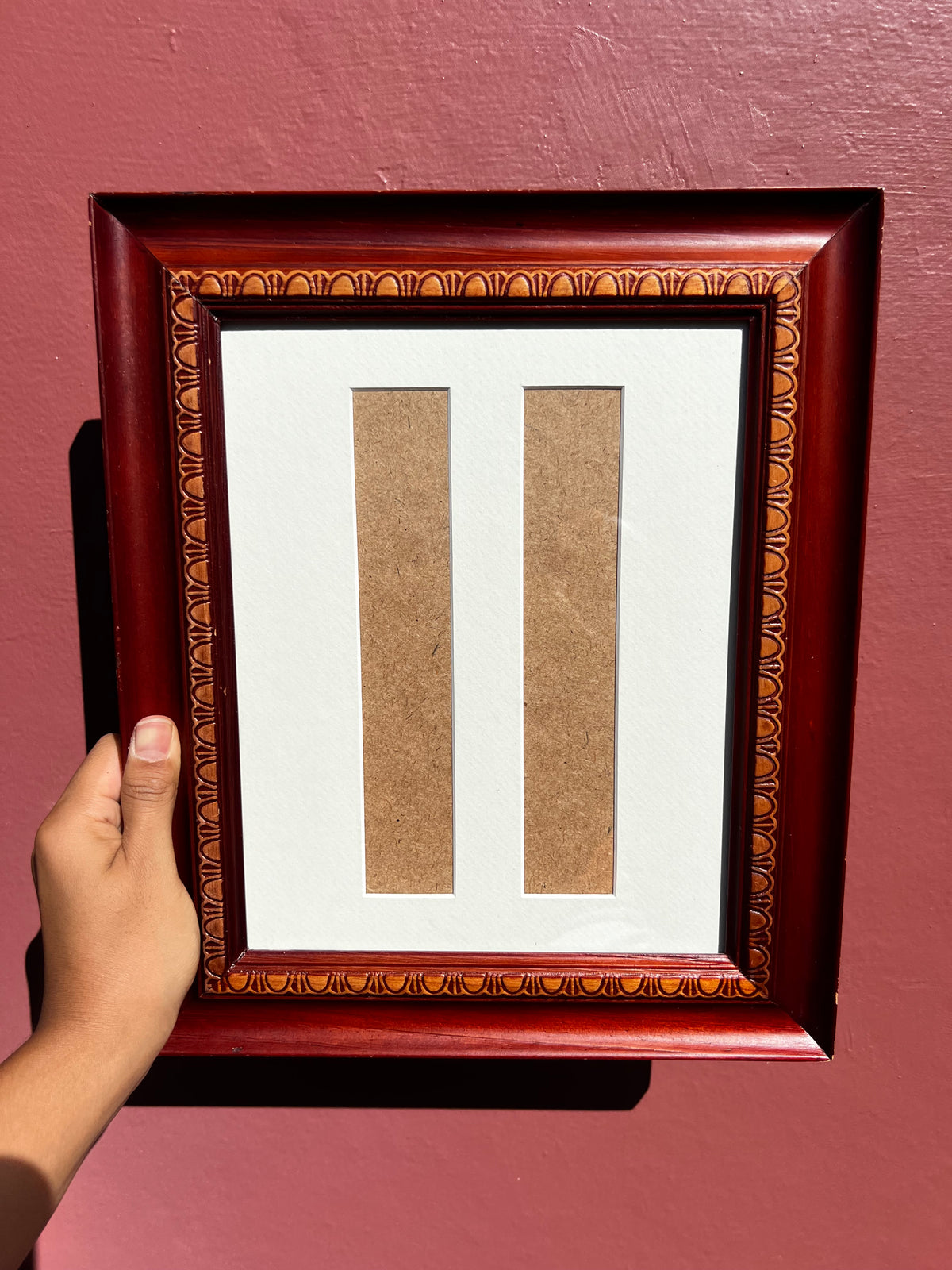 Decorative Wood/White Photo Strip Frame