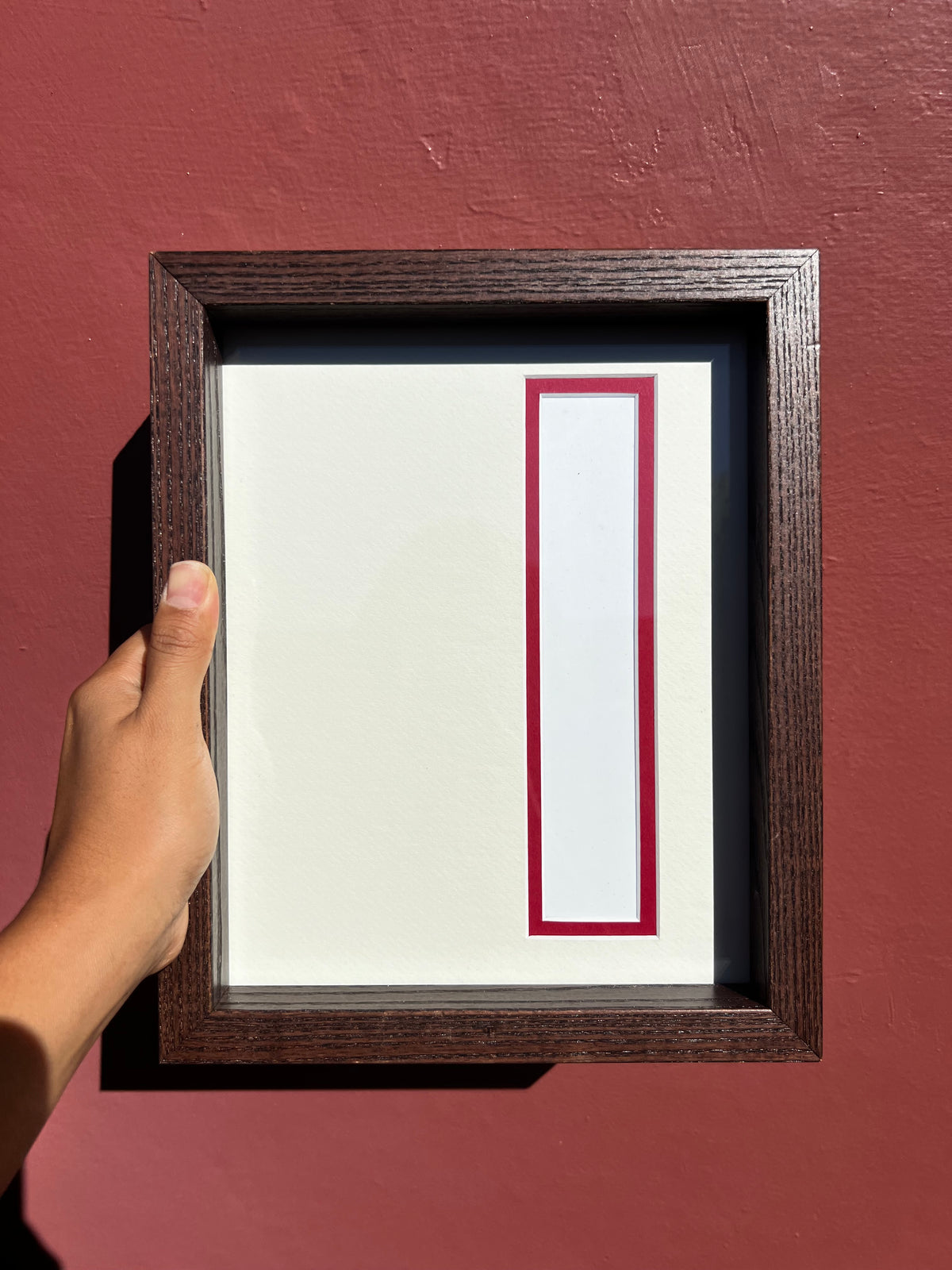 Wood/White&Red Photo Strip Frame