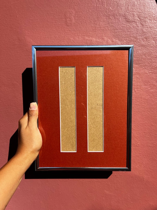 8.5”x11” Chrome/Brick Red Photo Strip Frame
