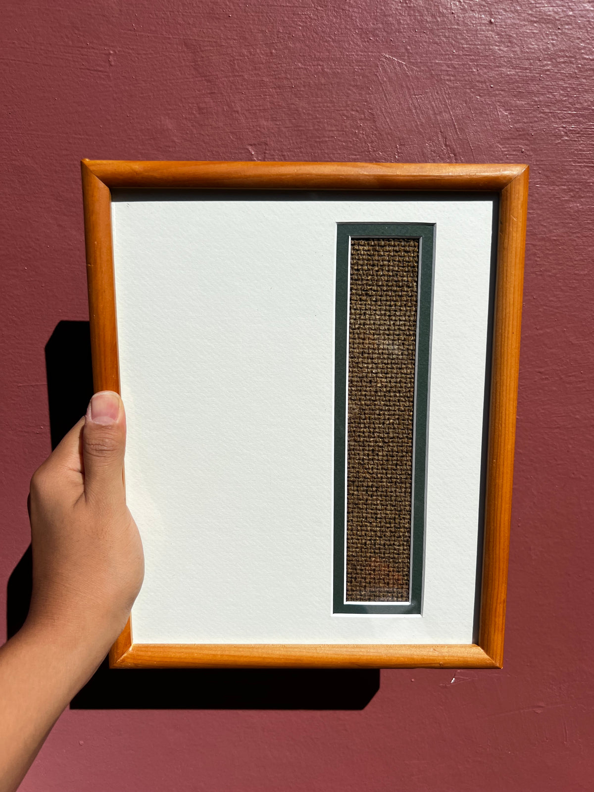 Wood/White&Green Photo Strip Frame