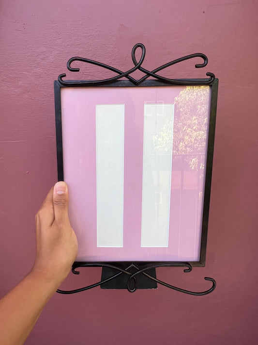 Metal/Pink Photo Strip Frame