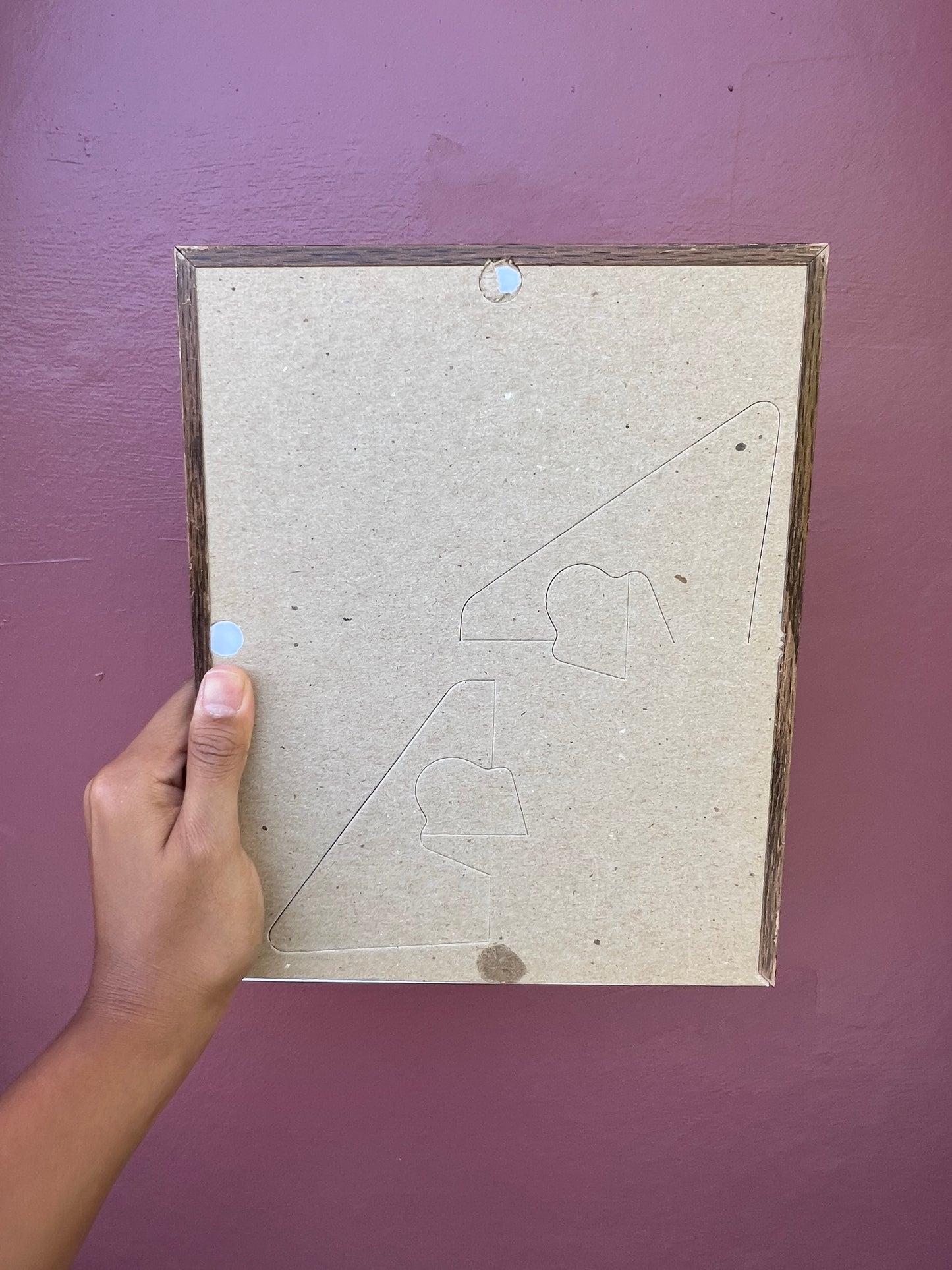 Metal Wood/Brick Red Photo Strip Frame