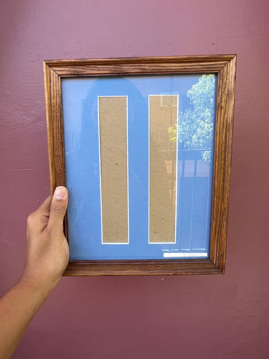 Wood/Brittany Blue Photo Strip Frame
