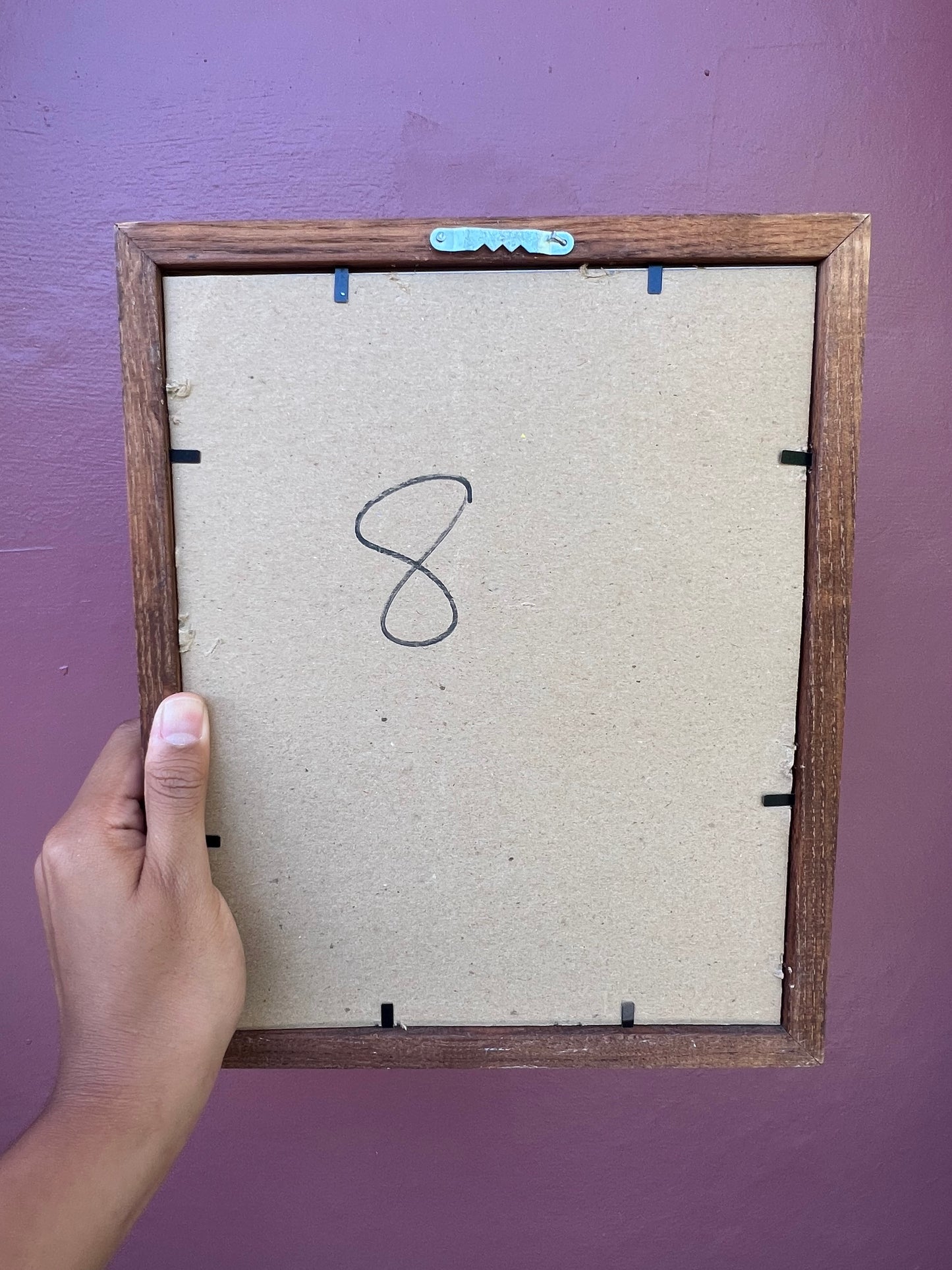 Wood/Brittany Blue Photo Strip Frame