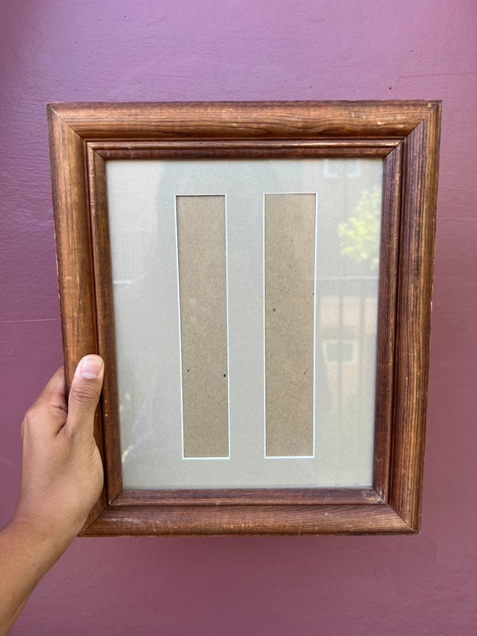 Wood/Fawn Photo Strip Frame