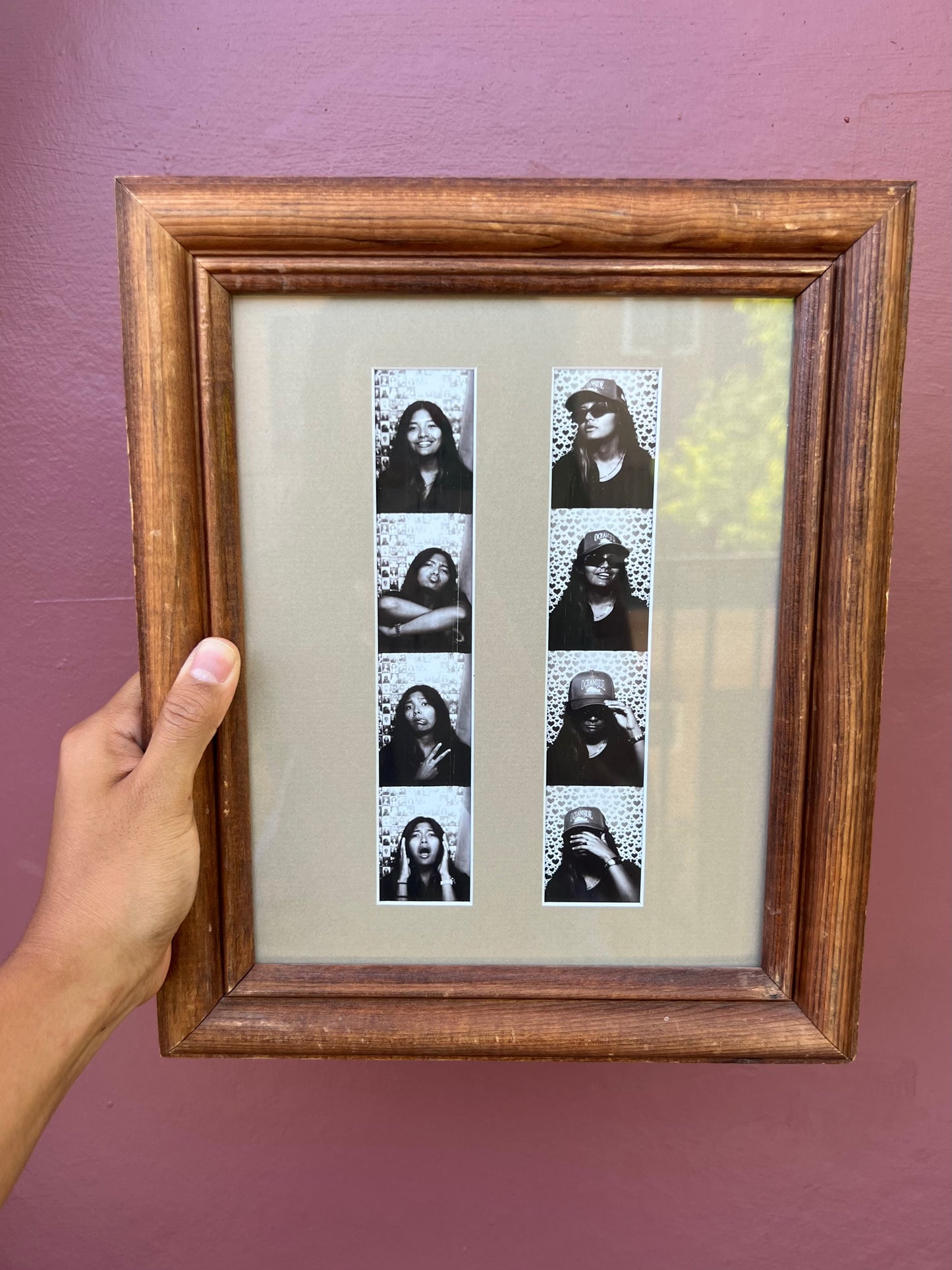 Wood/Fawn Photo Strip Frame