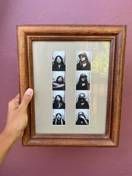 Wood/Fawn Photo Strip Frame
