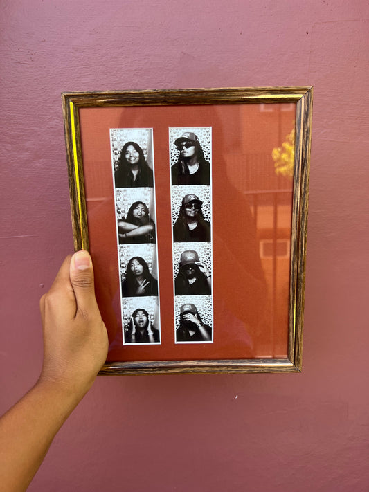 Metal Wood/Brick Red Photo Strip Frame