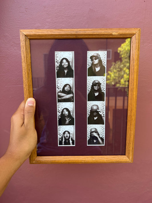 Wood/Maroon Photo Strip Frame