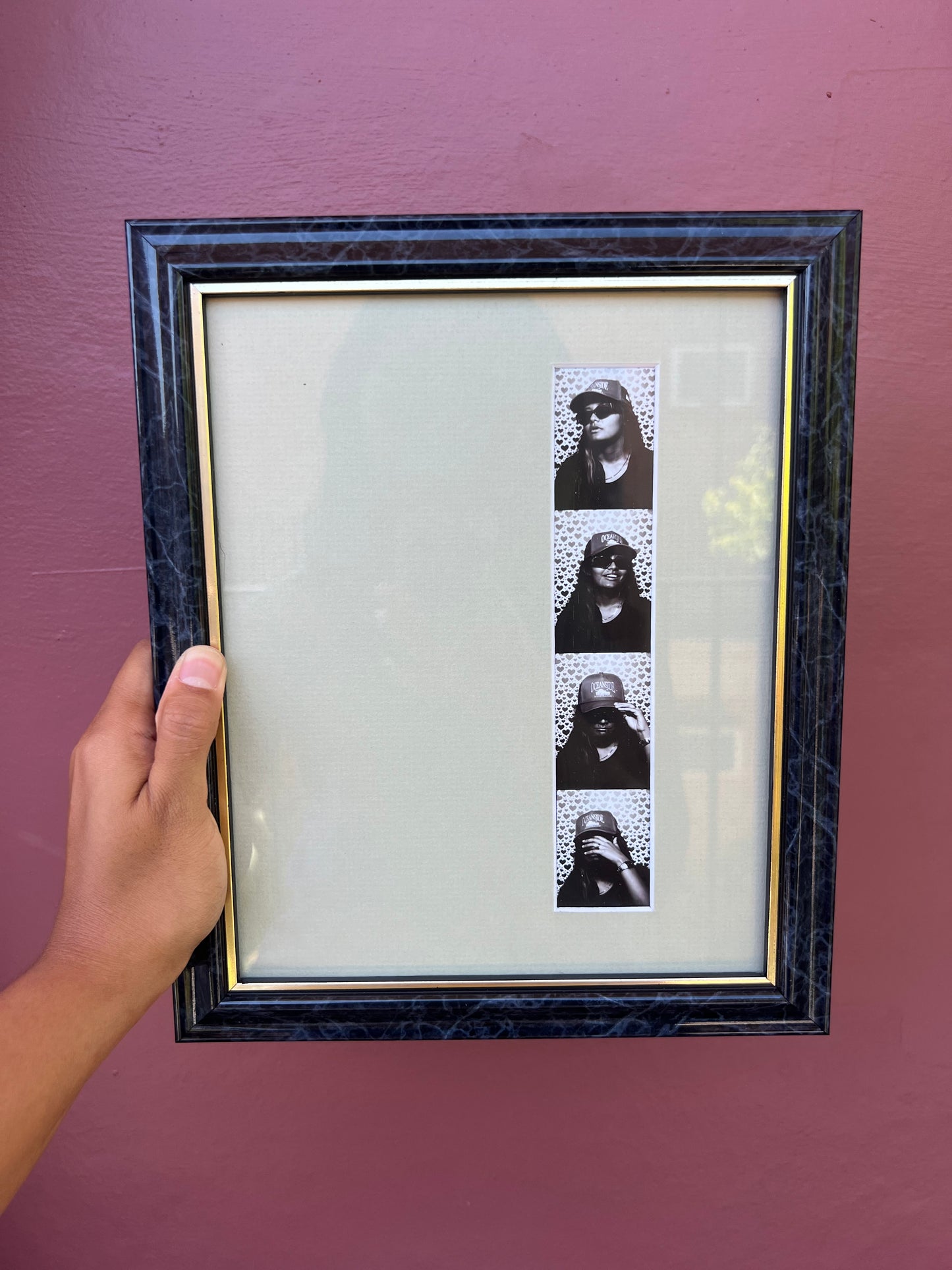 Marble Blue&Gold/Grey Photo Strip Frame