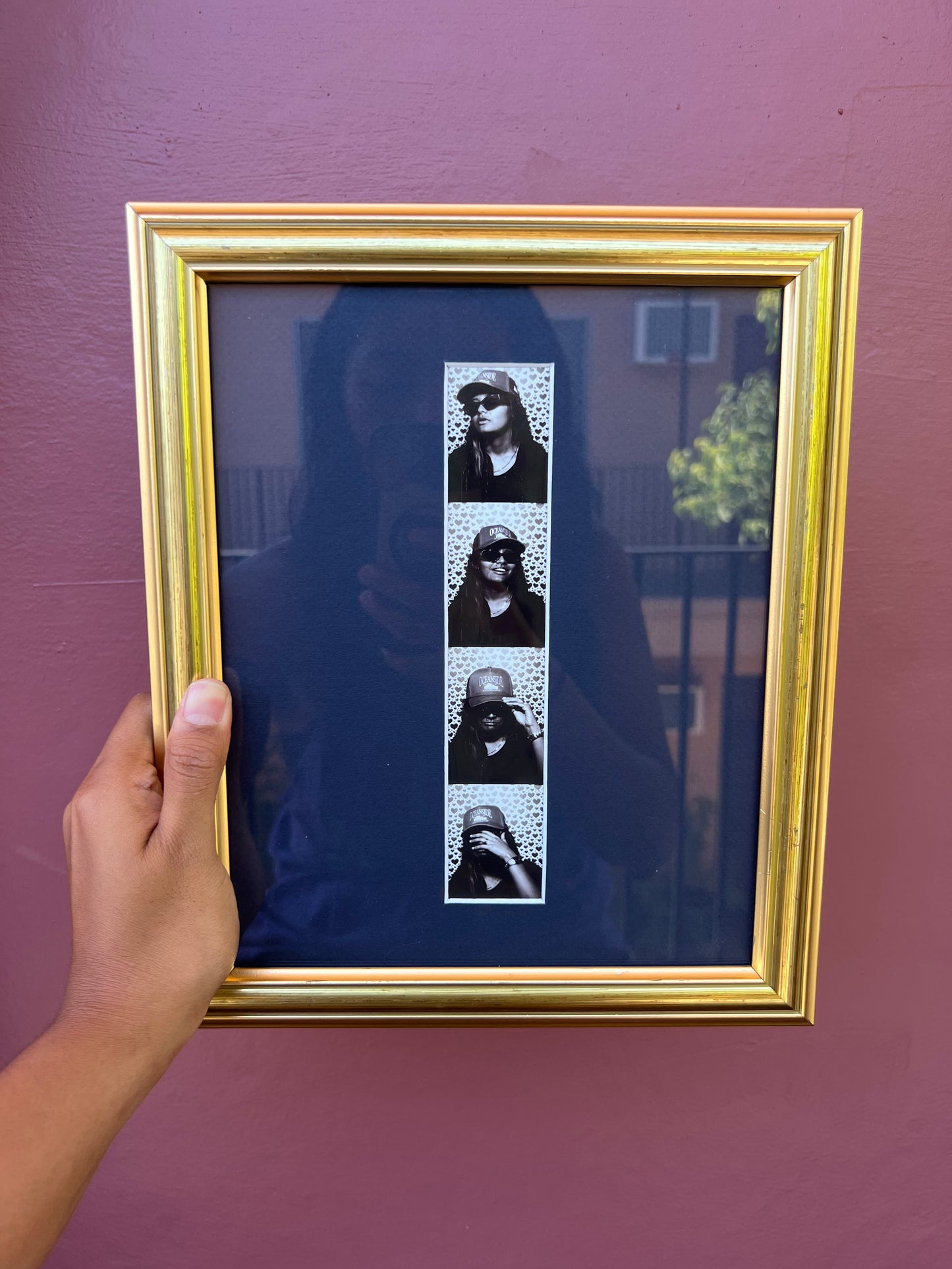 Gold/Navy Blue Photo Strip Frame