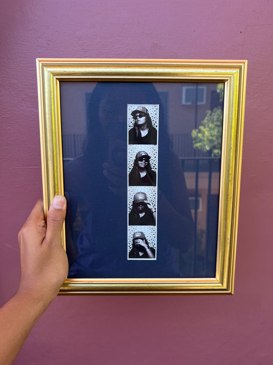 Gold/Navy Blue Photo Strip Frame