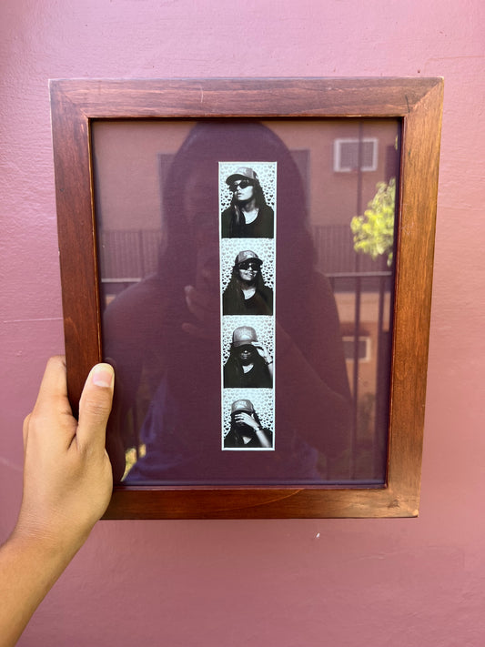 Wood/Maroon Photo Strip Frame