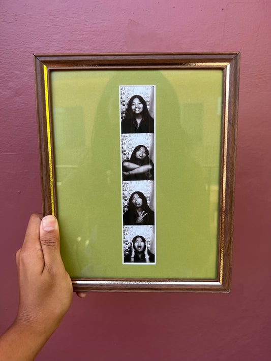 Walnut Metal/Pea Green Photo Strip Frame
