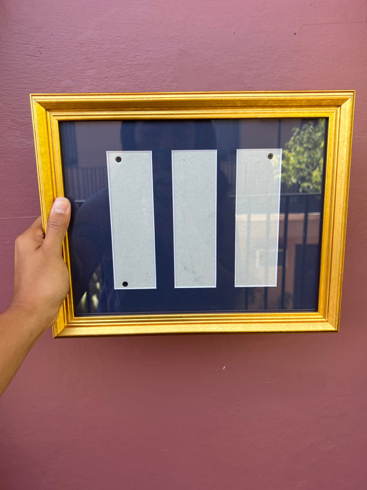 Gold/Navy Blue Photo Strip Frame