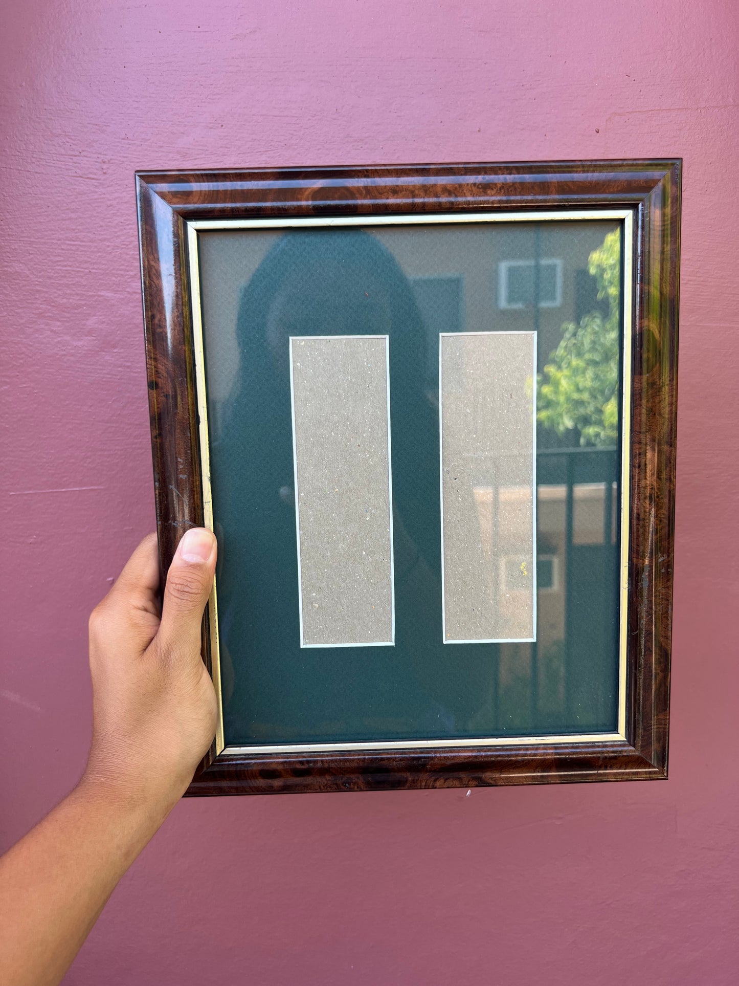 Burlwood&Gold/Forest Green Photo Strip Frame